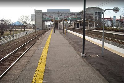 加賀笠間駅ホーム