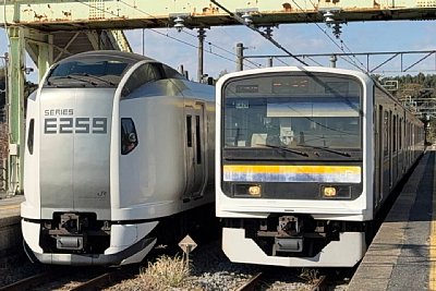 E259系と209系2100番台